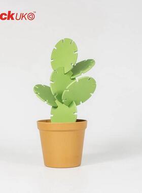 英国SUCK UK 仙人掌组合装杯垫六个装礼物创意桌面花盆设计餐具垫