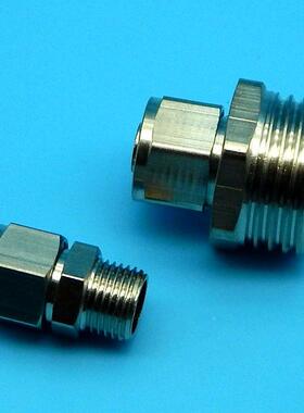 铜镀镍快拧直通外螺纹锁母式接头KPC4/6/8/10/12-02 M5 01 03 04