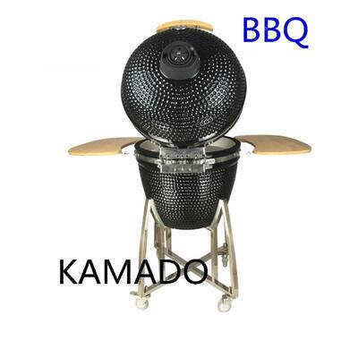 24寸陶瓷烧烤炉 木炭烤肋排炉bbq grill smoker烟熏炉大型烧烤炉
