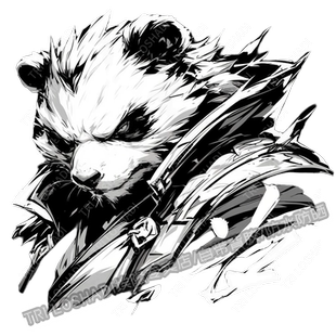 个性威猛功夫熊猫帅气贴纸电动车汽车摩托遮瑕贴纸车门玻璃自粘贴