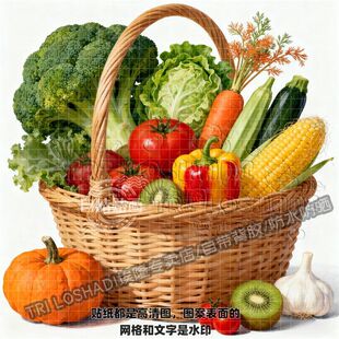 硕果累累蔬菜水果篮子贴纸冰箱贴纸专用厨房餐厅墙面门窗果蔬贴纸