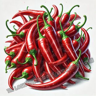 厨房辣椒贴纸红辣椒青辣椒自粘贴纸冰箱瓷砖橱柜装饰蔬菜贴画防水
