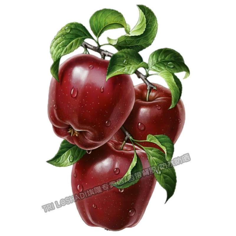 苹果贴纸厨房水果贴画冰箱水槽墙面橱柜环保防水贴画餐厅酒柜贴画