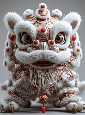 银粉红黑绿紫蓝黄国潮醒狮贴纸墙面门窗招财镇宅瑞狮贴画汽车贴花