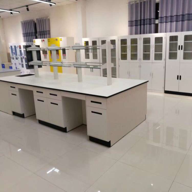 宁波钢木实验台操作台通风柜实芯理化板试验边台全钢实验室工作台