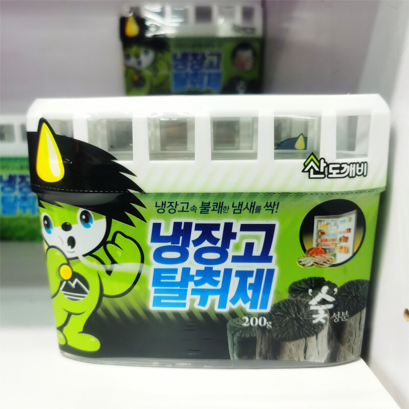 韩国山小怪竹炭绿茶冰箱除味剂除湿保鲜防霉防腐除臭除异味