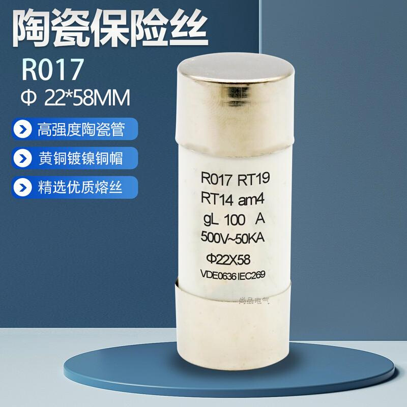 散卖R017陶瓷22*58保险丝管RT19熔断器芯32A50A63A80A100A125 AM4