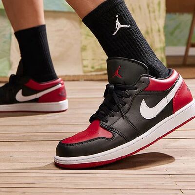 Air Jordan 1 防滑耐磨复古潮流支撑低帮运动休闲板鞋553558-066