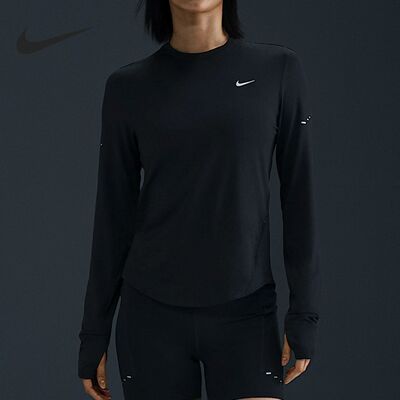 Nike/耐克 Swift Dri-FIT 黑色女士跑步健身长袖T恤 HQ0504-010