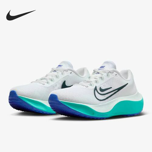 Nike Zoom Fly 5 白绿黑色透气减震舒适百搭跑步鞋 DM8974-101