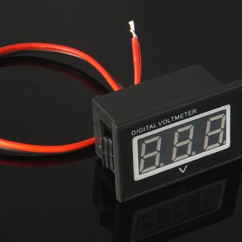 两线3.0-30V电压显示器 数显电压表头防水防尘数码管液晶数字显示