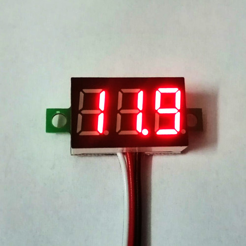 两线电压表0.36寸 DC4.5V-30V 直流电压表头 摩托车电压表 数显表