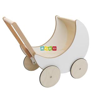 多功能儿童房木质月亮小推车摄影婴儿手推展会玩具推车玩具学步车