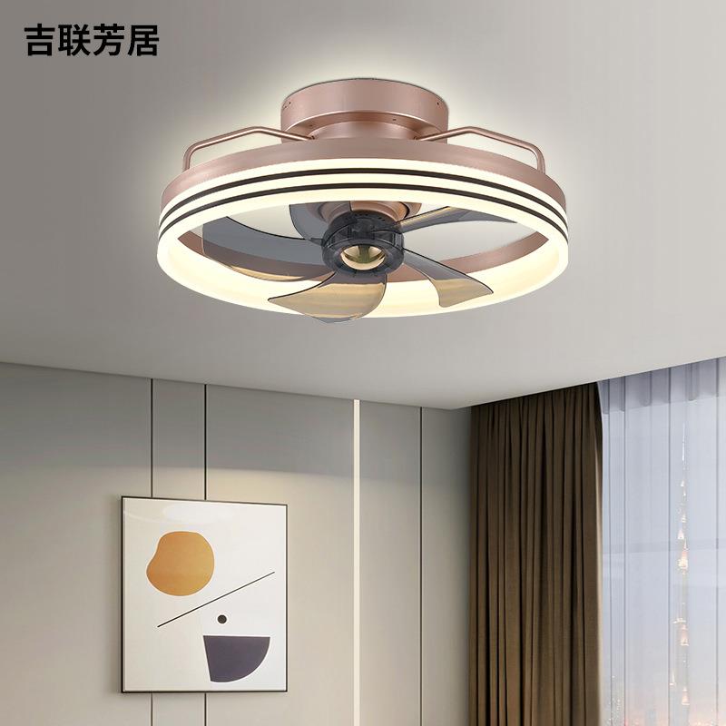 现代简约家用客厅风扇灯卧室亚克力LED吸顶吊扇灯跨境货源风扇灯