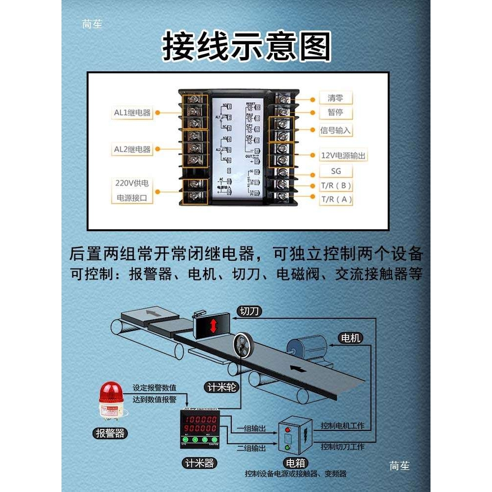 滚轮式计米器高精度电子数显封边机计数记米器编码控制测长度ST76