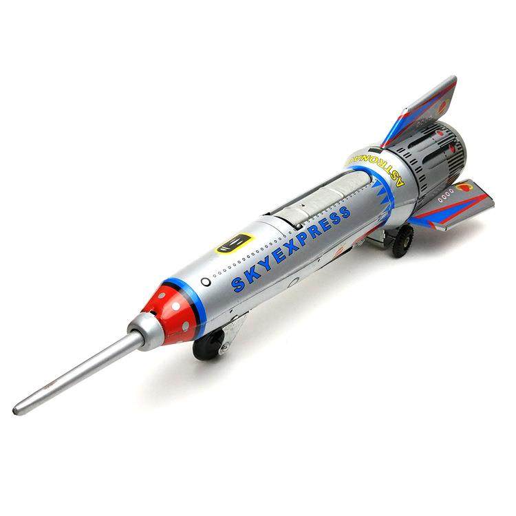 MF378铁皮空天飞机摄影道具登月火箭怀旧收藏品 铁皮工艺品