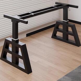 手动升降桌腿家用客厅茶几餐桌脚架可调节支撑底座岩板电脑桌架子