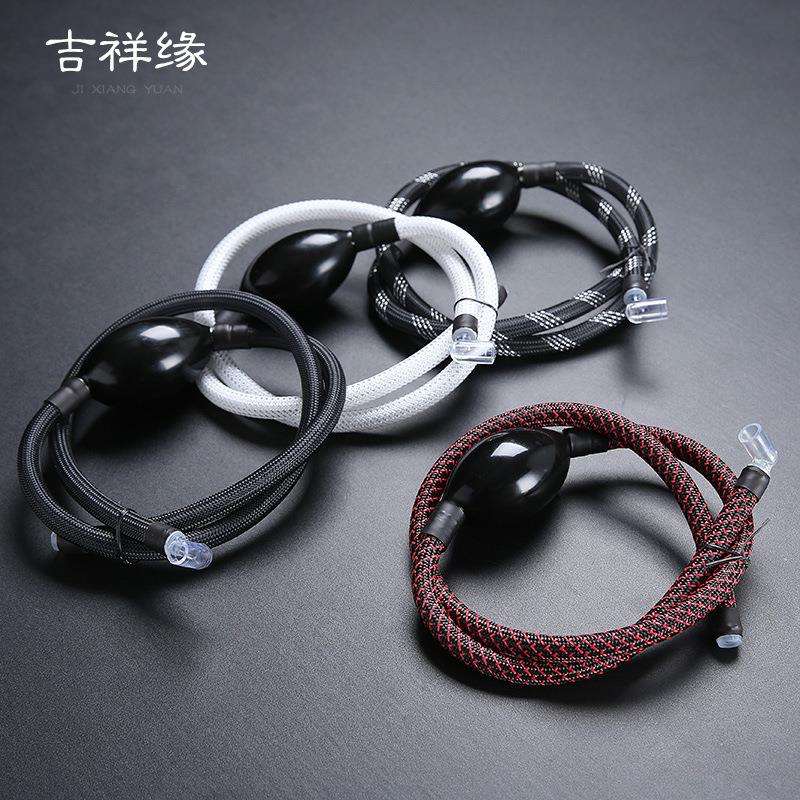 电木茶盘自动排水管带吸水球茶几茶台下水管三代无需按捏自动排水