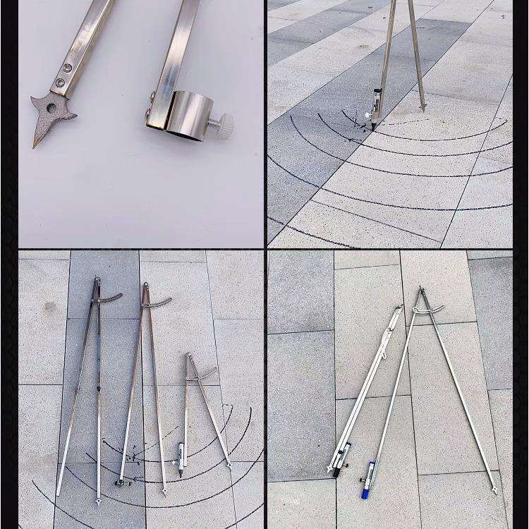 巧致工业级圆规画规不锈钢大园规专业划线器特大号划规装修绘图尖