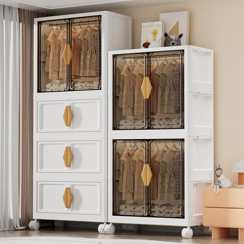 免安装简易衣柜卧室家用成人衣物出租房用儿童收纳塑料折叠小衣柜