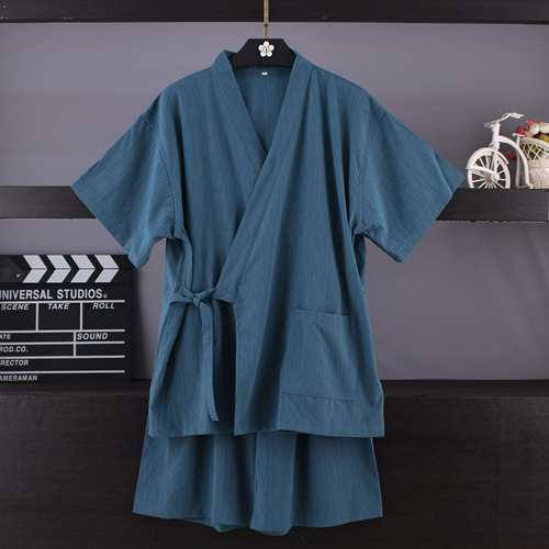 新款汗蒸服男女款高档宽松开衫浴衣桑拿服针灸洗浴足家居睡衣