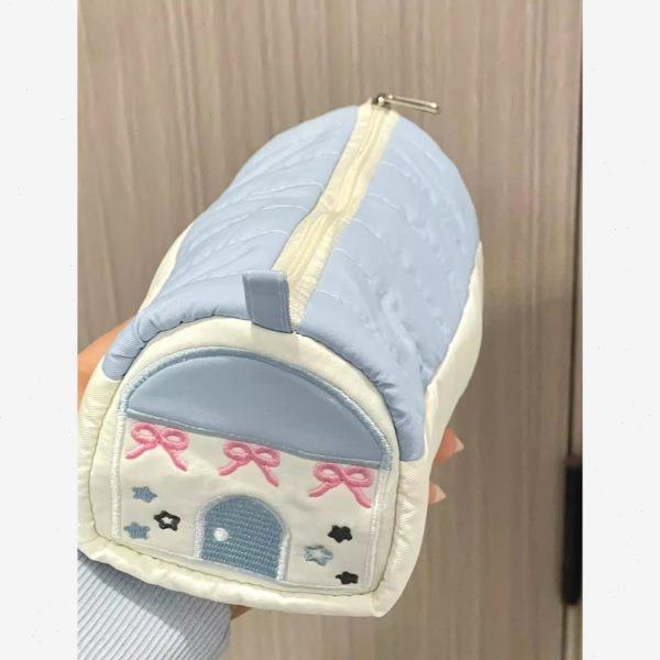 高学生奶油铅笔盒笔袋小屋ins风笔袋颜值文具收纳袋颜值大容量高