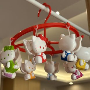 hello晒架宿舍袜子置物架可爱卡通多功能家用晾神器晾袜挂架kitty