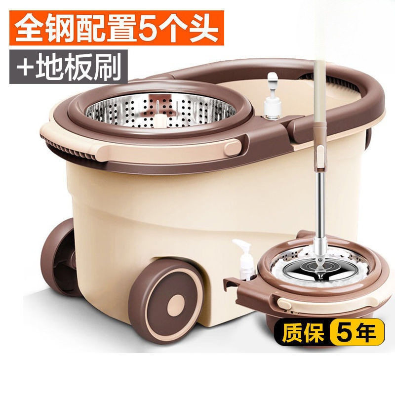 拖布桶一套  加厚旋转拖把桶 拖把家用拖布干湿两用免手洗地拖