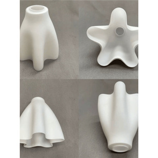 白色玻璃奶白灯罩灯具配件吊灯欧式风格花瓣纯白e27灯头餐吊灯罩