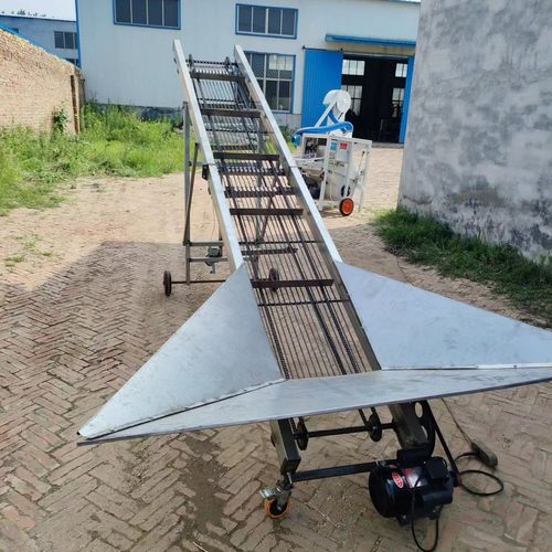 玉米棒子输送带 漏粒装车家用传送带 链条上棒机输送机