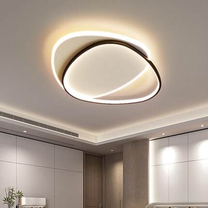 卧室灯简约现代北欧超薄led灯创意圆形艺术家用房间灯卧室吸顶灯