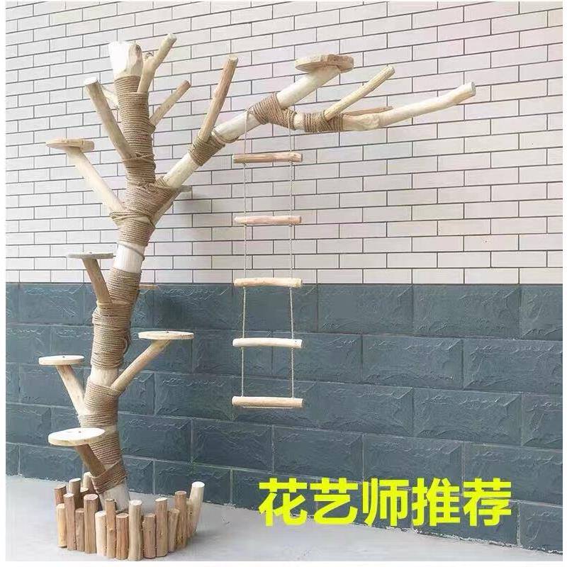 精品猫爬架枯树干实木树枝树杈造型树服装店橱窗装饰假树造景套装