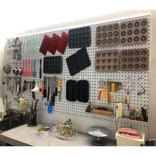 烘焙工具整理架洞洞板收纳架方孔工具挂板挂架挂钩工具墙壁置物架