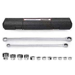 大飞72齿特长穿心薄壁套筒多功能活动棘轮扳手15PC汽修工具套装