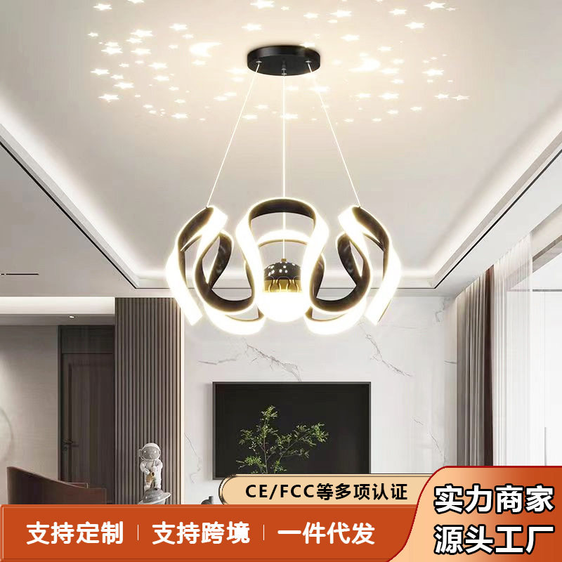 2025简约现代客厅吊灯餐厅灯温馨led灯饰商铺吧台灯中山厂家批发