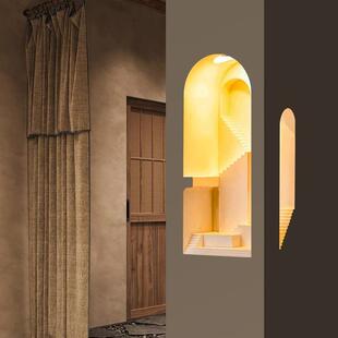 石膏壁灯嵌入式楼梯转角灯卧室走廊墙角灯感应壁龛内嵌灯拐角夜灯