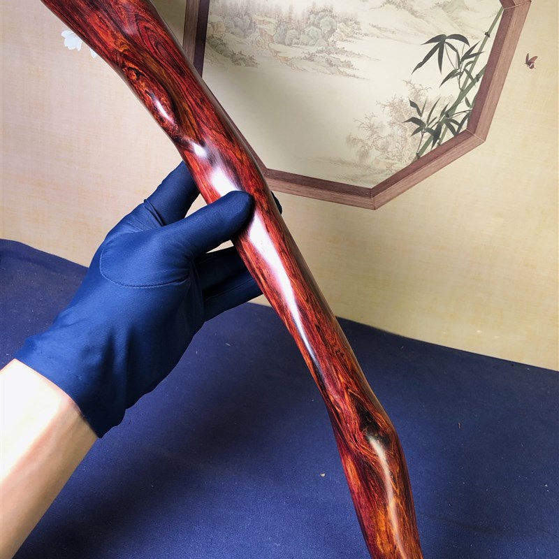 海南黄花梨按摩棒刮打木棒原料自卫短棒背部腰椎经络叩击健身图片