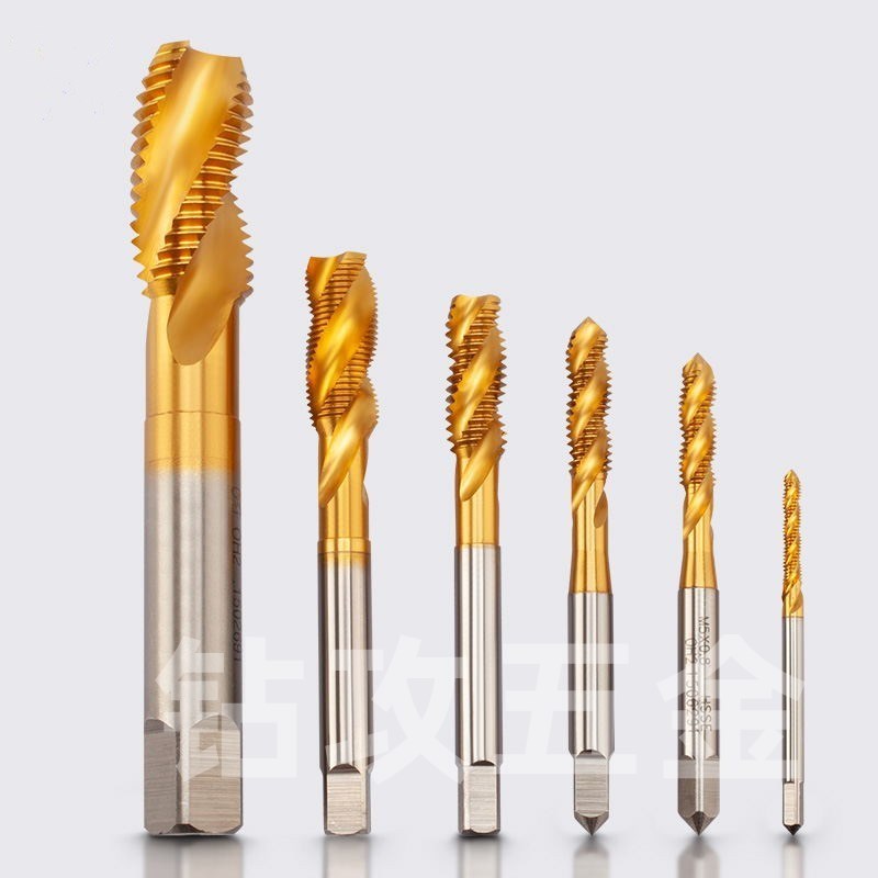 代替OSG细牙镀钛螺旋丝攻/丝锥M7M8M9M10M11M12X0.5 X0.75/1/1.25