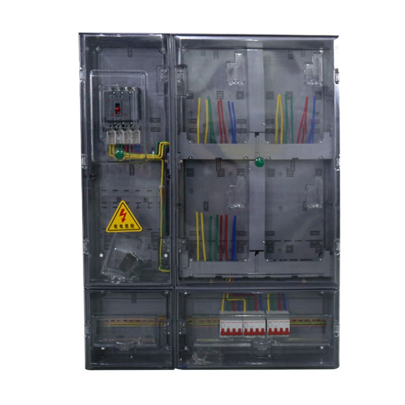 厂家供应南网费控三相4表位塑料PC国网南网透明 计量电表箱