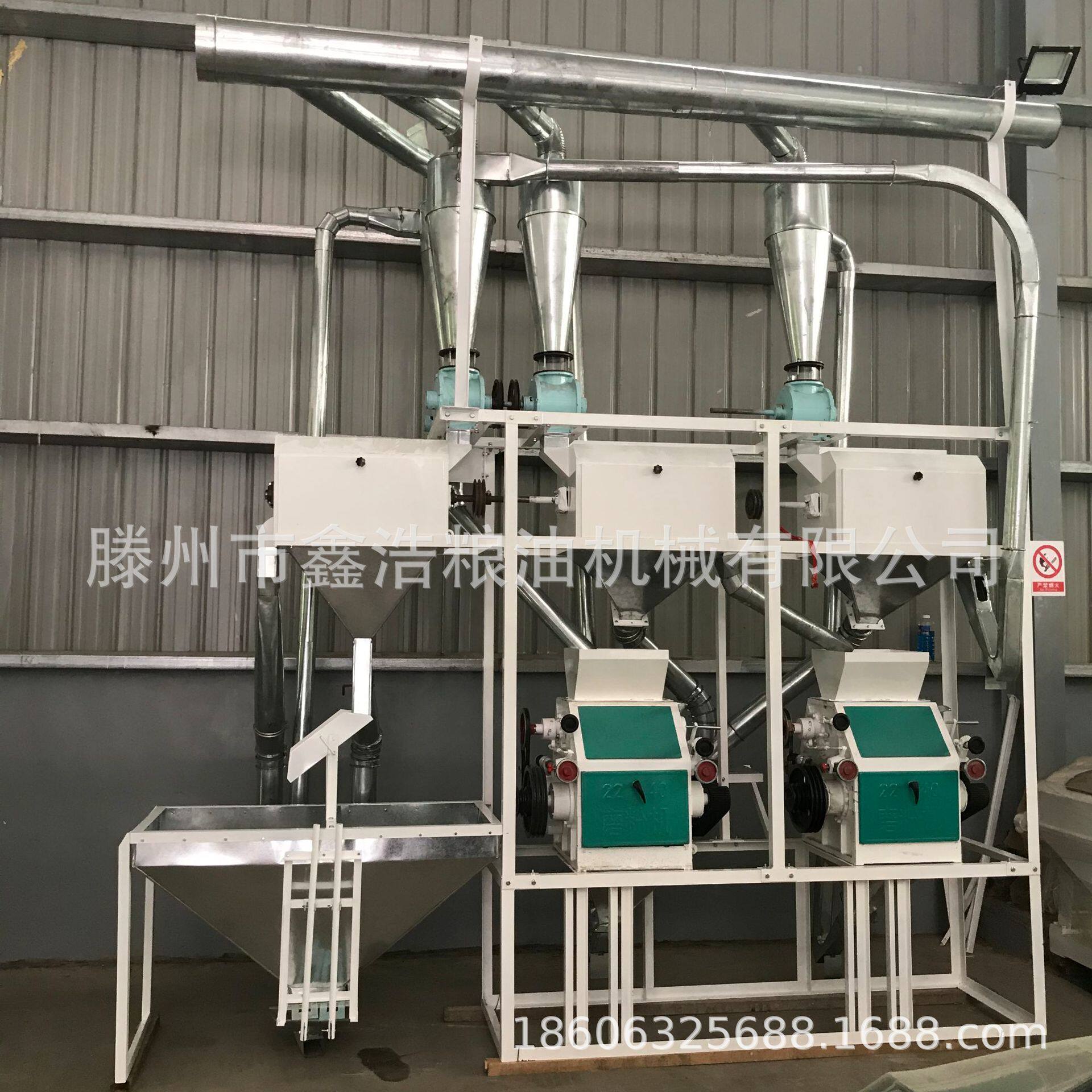 多组成套面粉机 小型单机家用磨面机三相电磨粉机