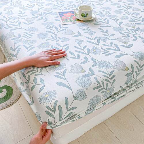 cotton bed fitted sheet mattress protector cover single 床笠