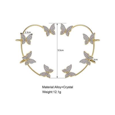 temperament Butterfly Ear Clips Without Piercing Earring饰品