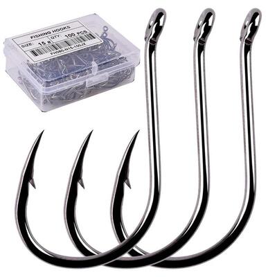 Aorace 100pcs/Box Fishing Hooks Iseama Circle Carp Eyed Fish