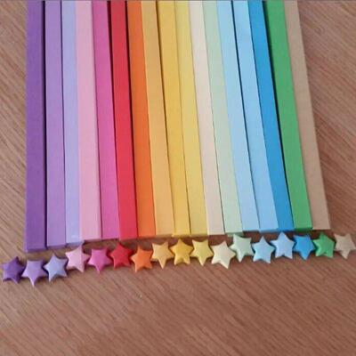 540 PCS=1 Bag Handcraft Origami Lucky Star Paper Strips Pape