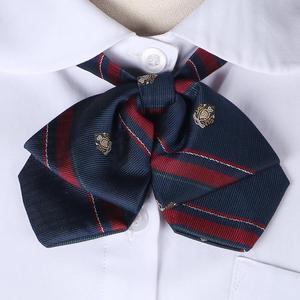 新款日本JK制服领结 提花船锚刺绣双层领结 甜美可爱百搭领结