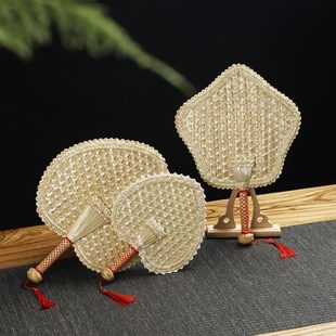 扇蒲扇子 芭蕉扇 纯手工儿童扇驱蚊秆老式 家用凉纳宝宝编织麦 夏季