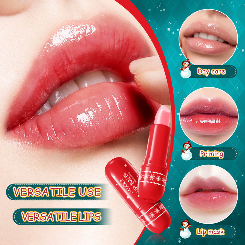 全英文圣诞水果蜂蜜防干裂润唇膏系列保湿滋润秋冬看详情页找客服