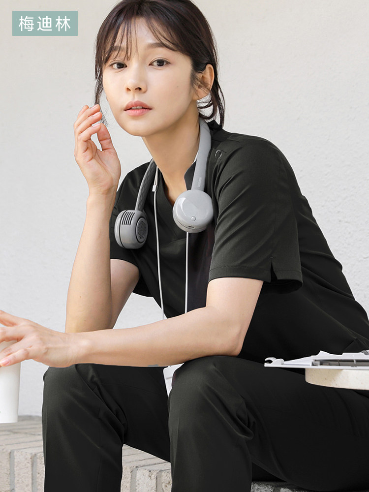 한국 검정 손세탁복 여성 미용사 작업복 구강 의사 브러쉬 손복 남성 치과 수술복 간호사복