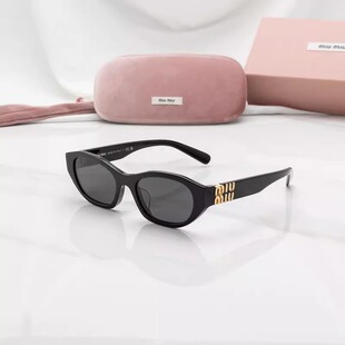 王府井免税miumiu缪缪太阳镜MIUMIUS-A03SF-16K08Z53-C5 黑色墨镜
