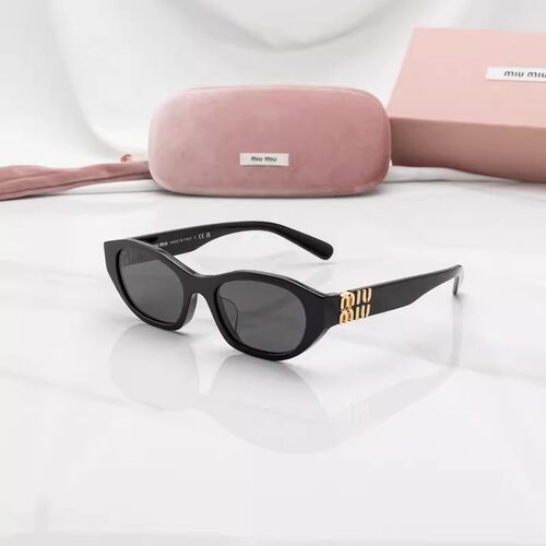 王府井免税miumiu缪缪太阳镜MIUMIUS-A03SF-16K08Z53-C5 黑色墨镜